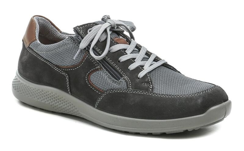 Josef Seibel Comfortabel 640349-09 šedé pánské nadměrné polobotky šíře K