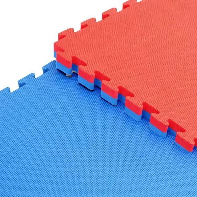 Merc sport TATAMI-podložka oboustranná na cvičení 100x100x2 cm červeno/modrá