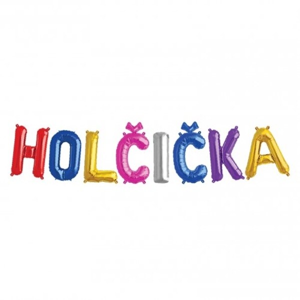 Balónkový nápis Holčička
