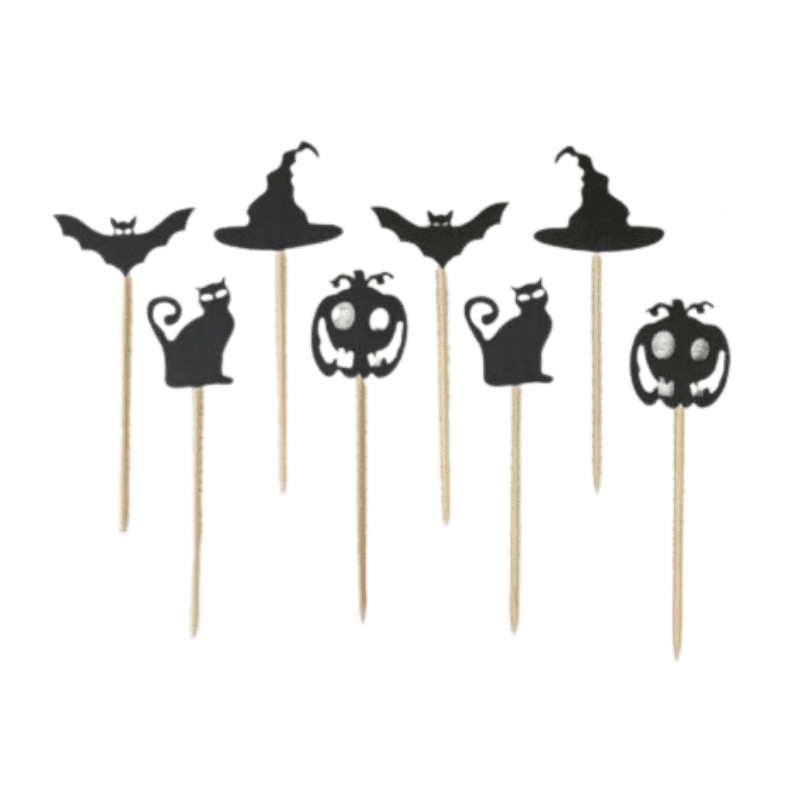 Halloween zápichy na cup cakes  8 ks