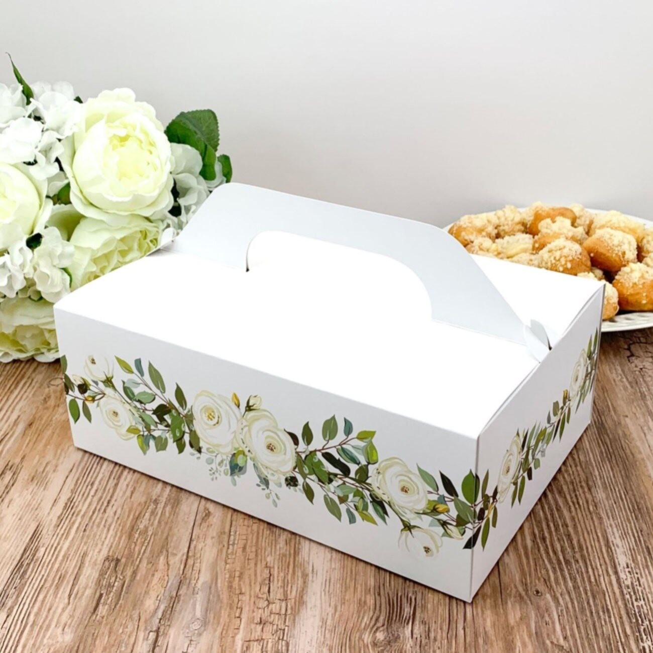 KRABIČKY NA VÝSLUŽKU XL Bílá růže 5ks