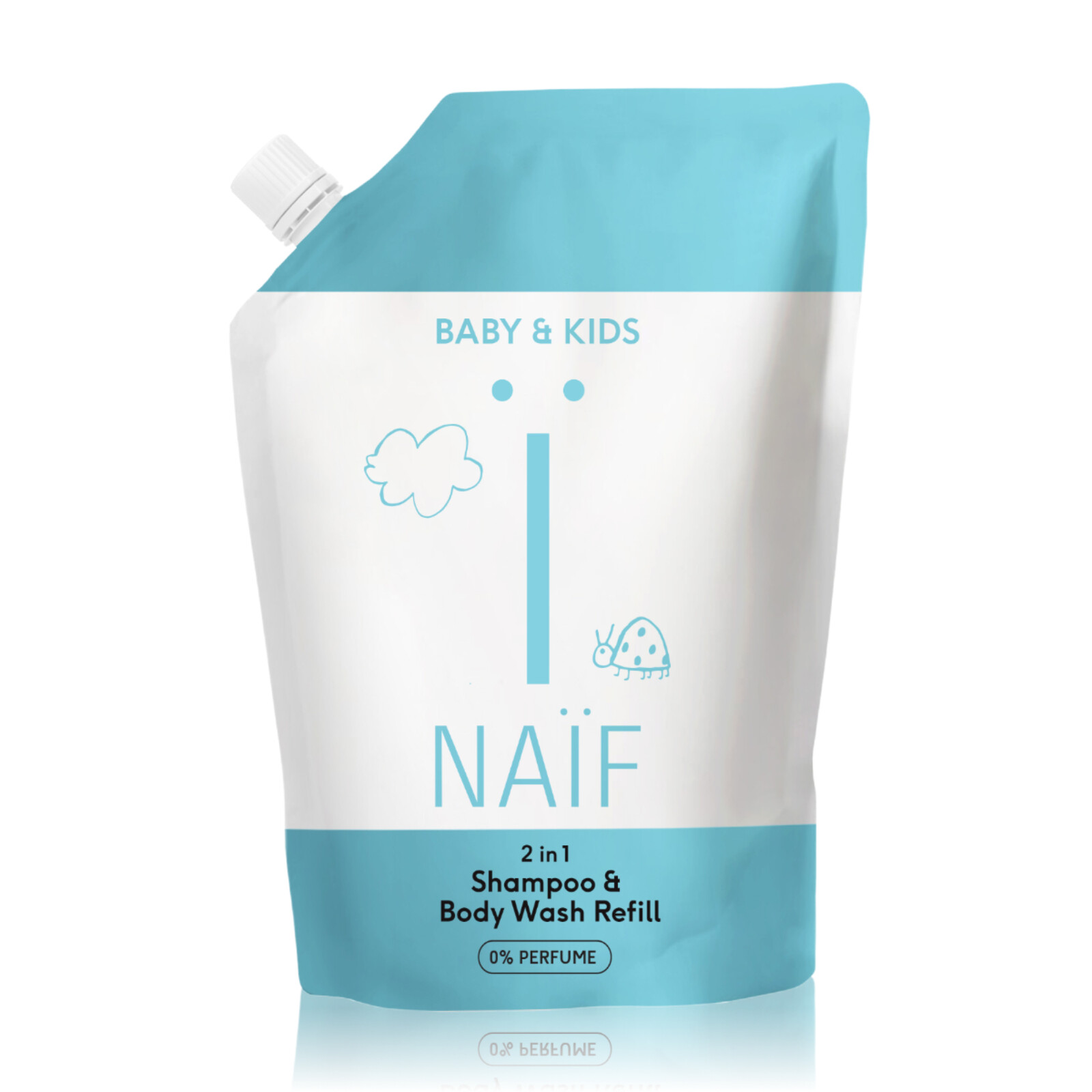 NAÏF Mycí gel a šampon 2v1 pro děti a miminka Shampoo & Body Wash 500 ml - náhradní náplň