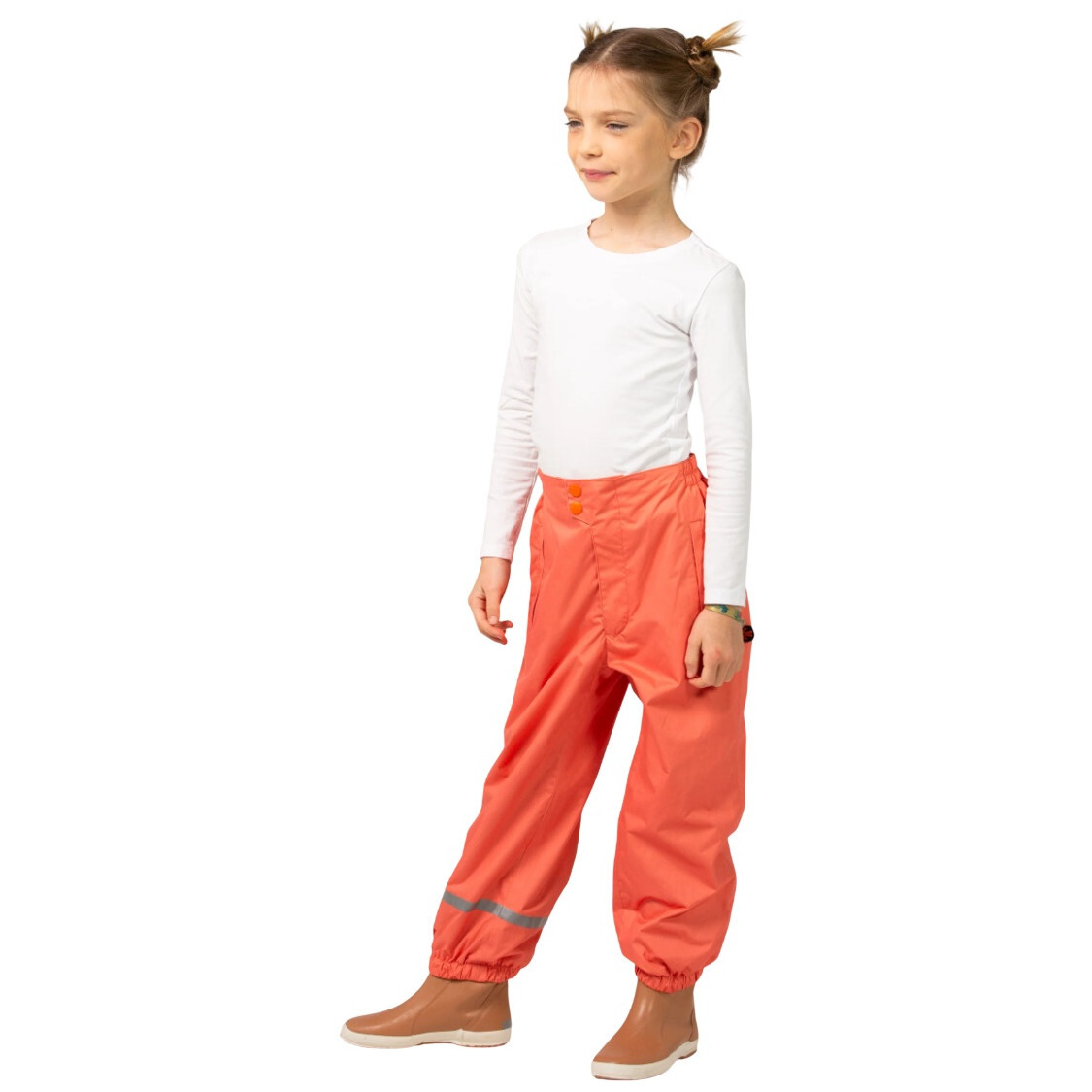 Dětské nepromokavé kalhoty DucKsday Rain pants Coral Dětská velikost: 110-116 / Barva: červená
