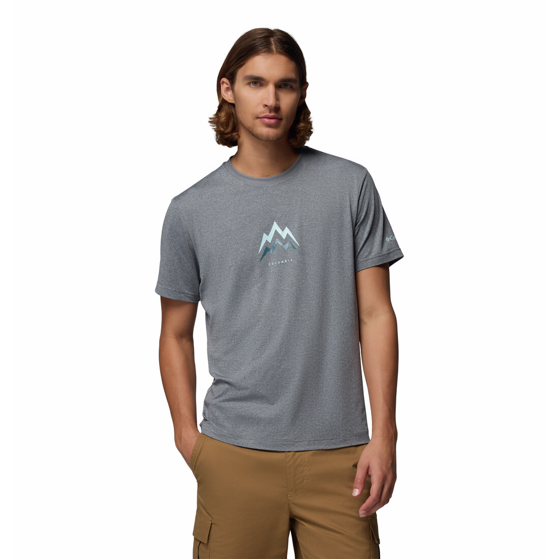 Pánské triko Columbia Parsons Point™ SS Graphic Tee Velikost: M / Barva: šedá