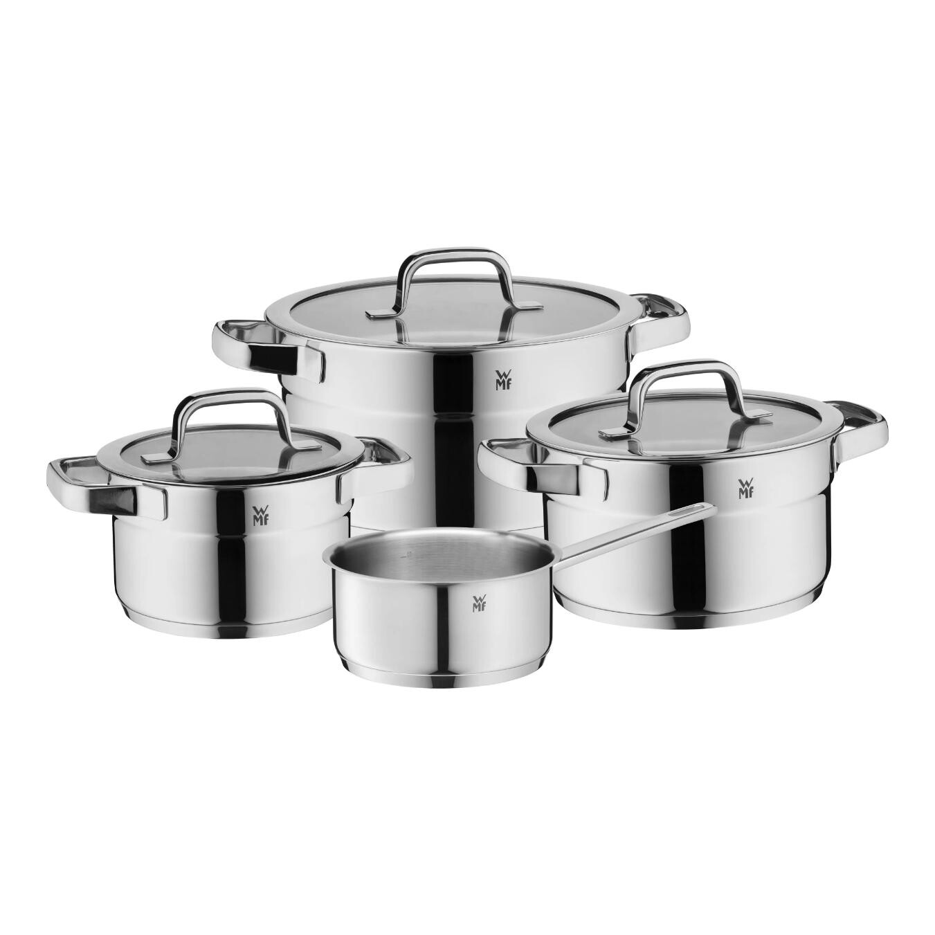 Sada hrnců COMPACT CUISINE, sada 4 ks, stříbrná, nerezová ocel, WMF
