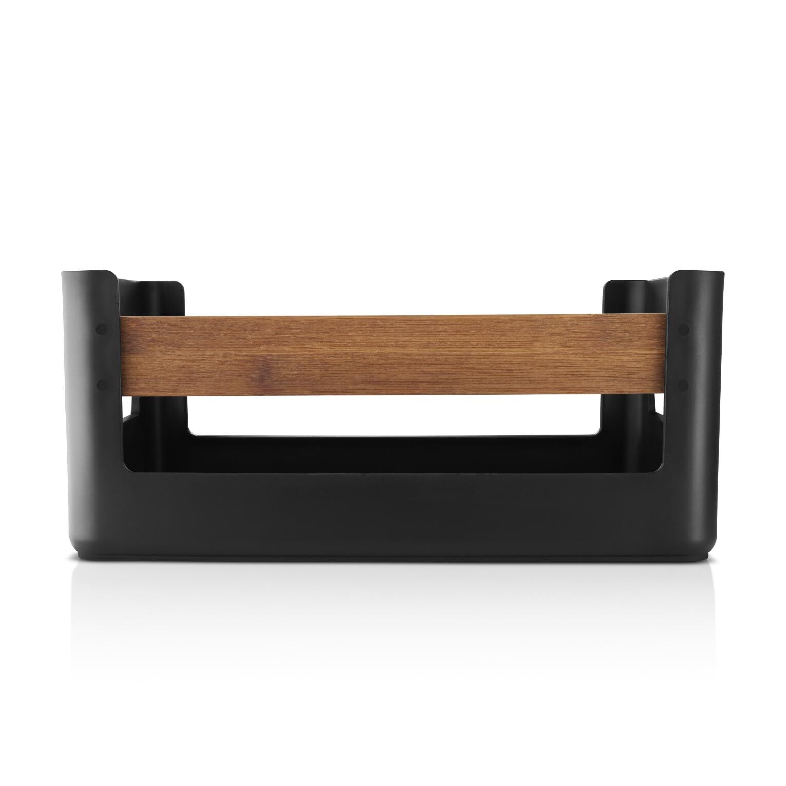 Kuchyňský organizér NORDIC KITCHEN 32 x 23 cm, černá, plast/bambus, Eva Trio