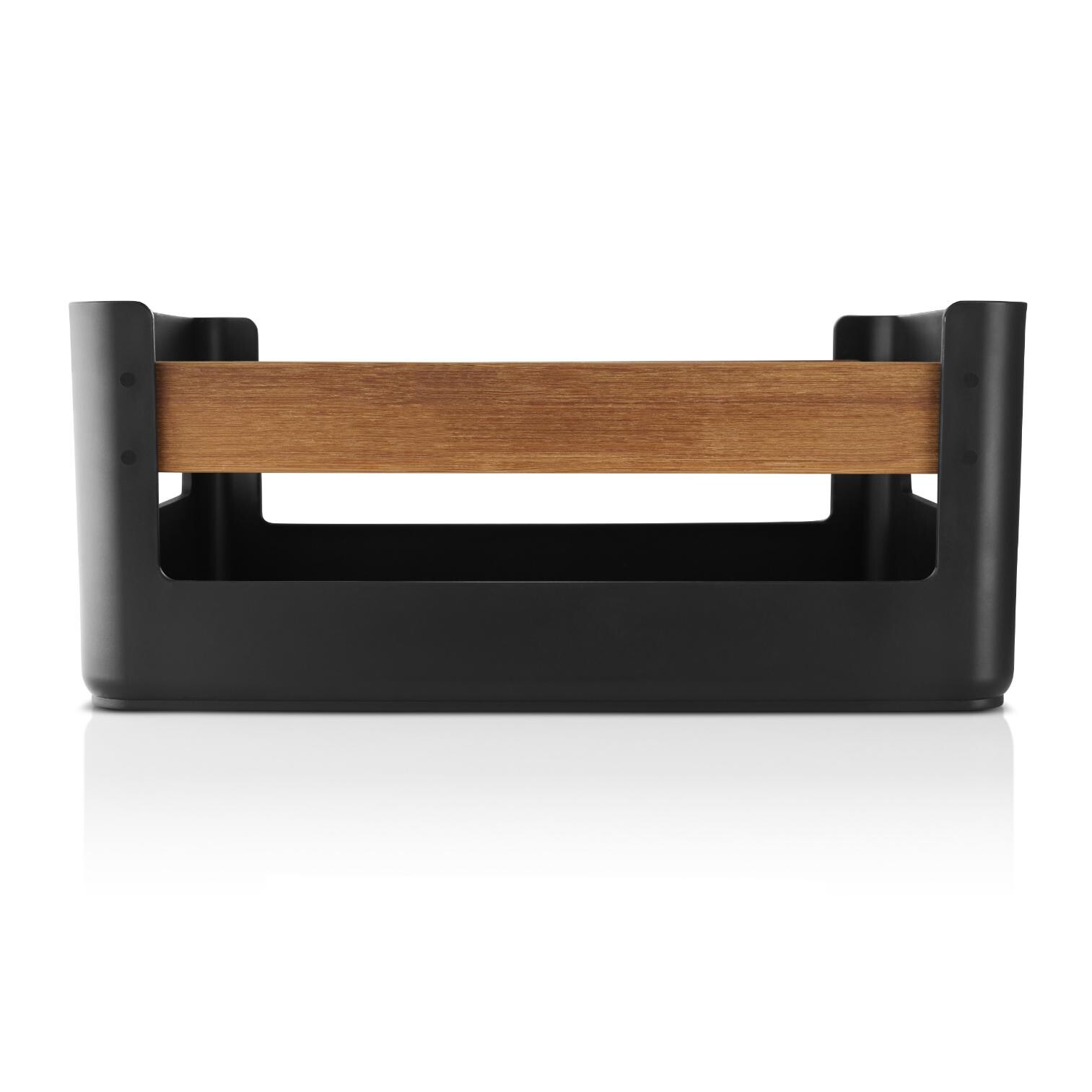 Kuchyňský organizér NORDIC KITCHEN 38 x 27 cm, černá, plast/bambus, Eva Trio