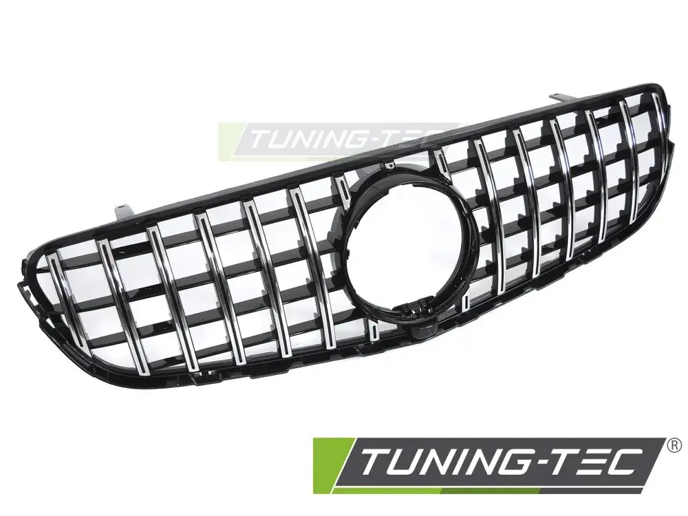 GRILLE SPORT STYLE BLACK CHROME with CAMERA HOLE fits MERCEDES GLC W253 15-18