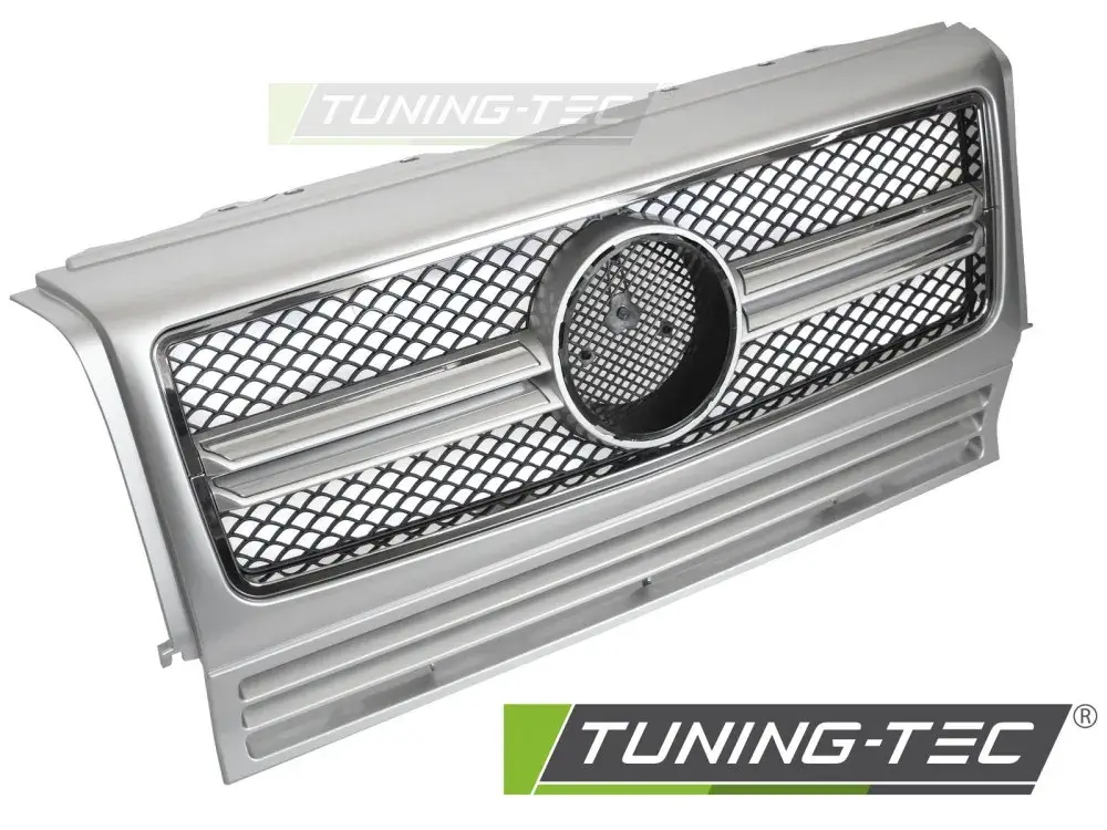 GRILLE SPORT STYLE SILVER CHROME fits MERCEDES W463 90-12