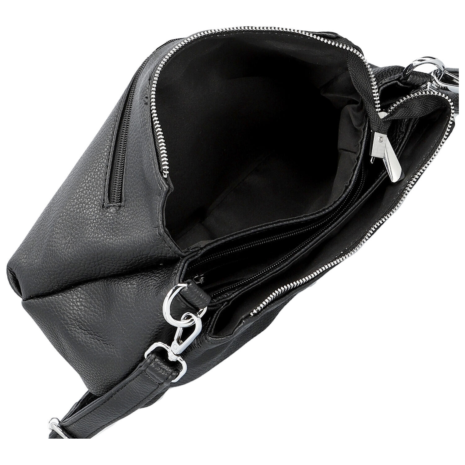 Stylová dámská koženková crossbody kabelka Foppa, černá