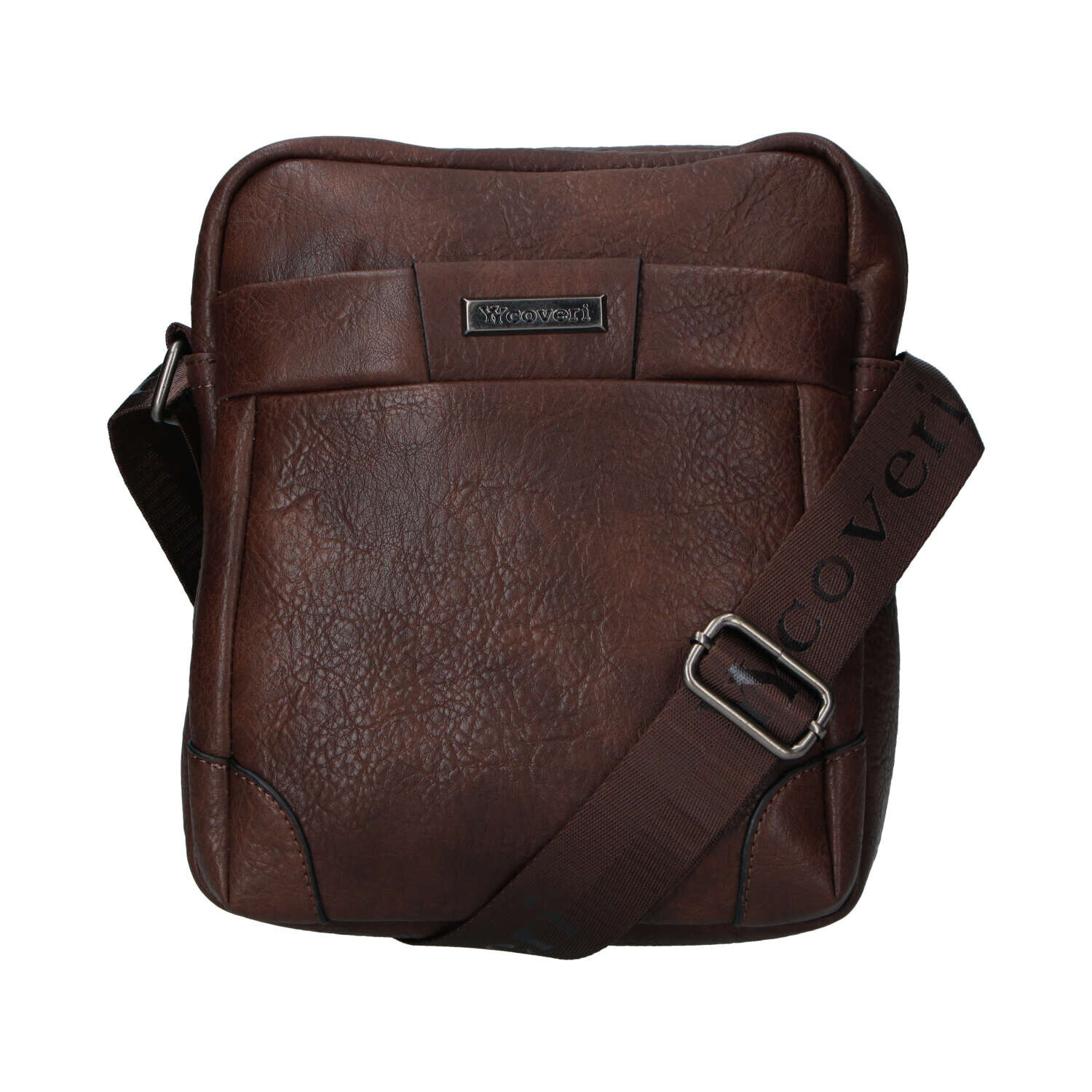 Trendy pánská koženková crossbody taška Ramon, tmavě hnědá