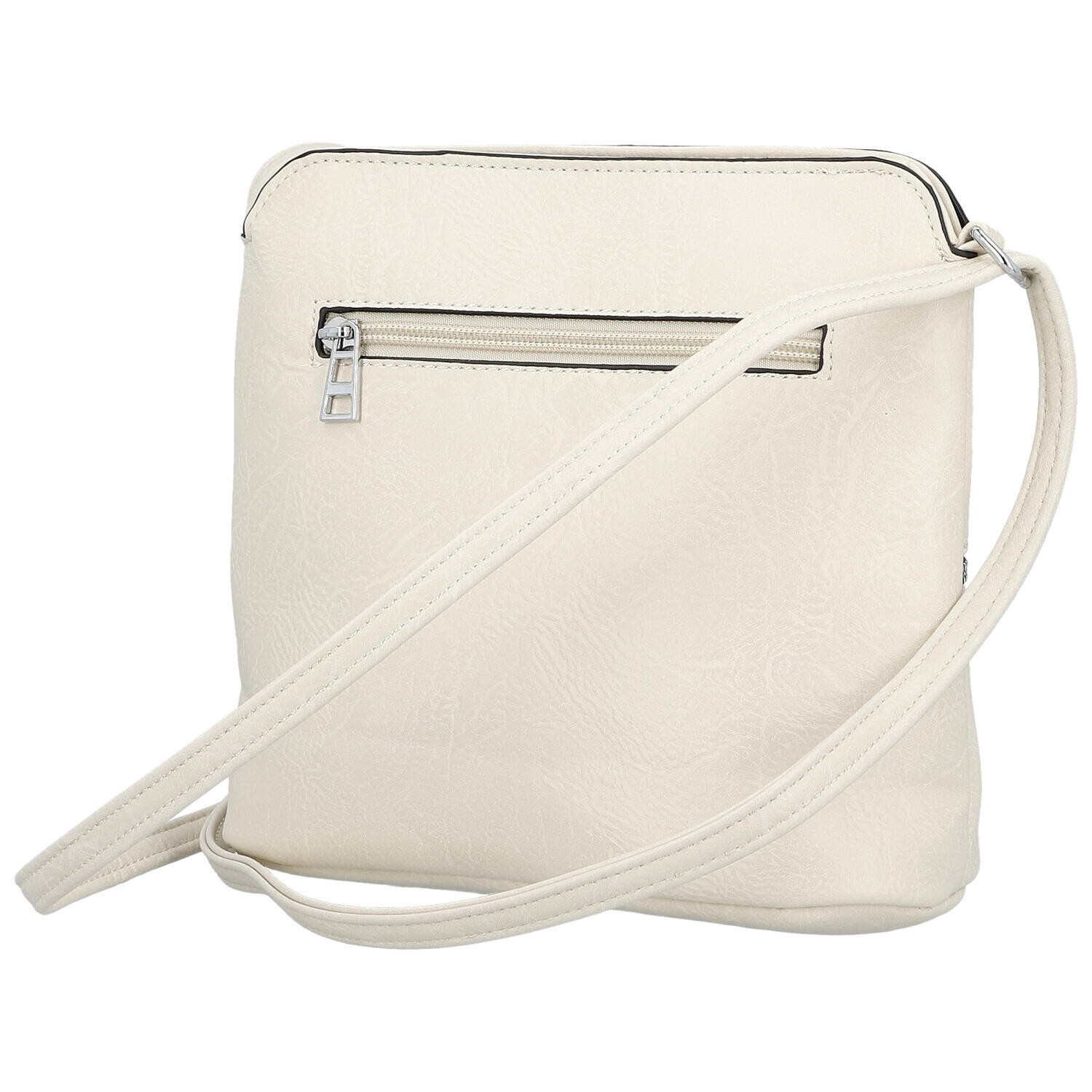 Stylová dámská koženková crossbody Kira, krémová