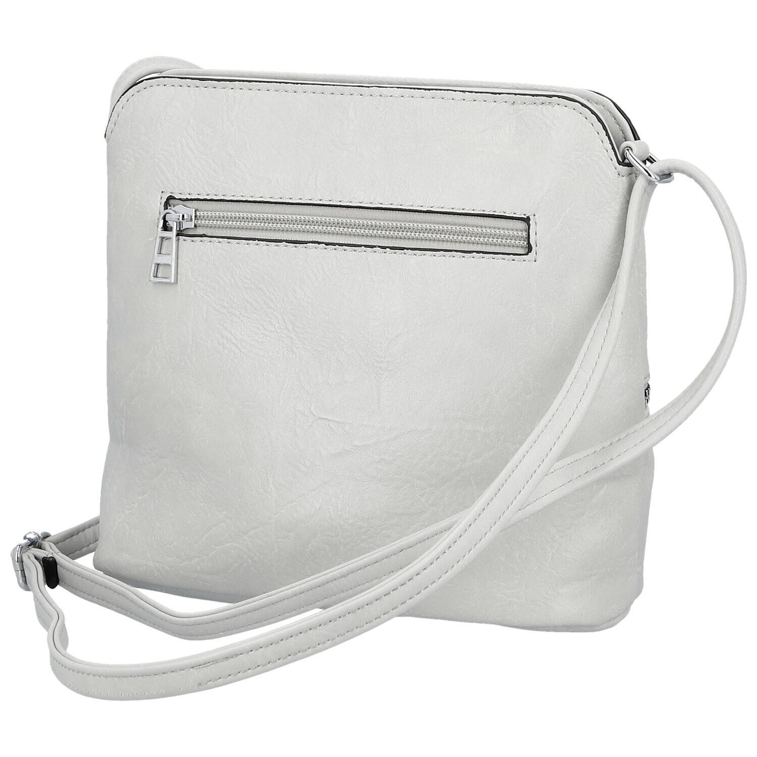 Stylová dámská koženková crossbody Kira, šedá
