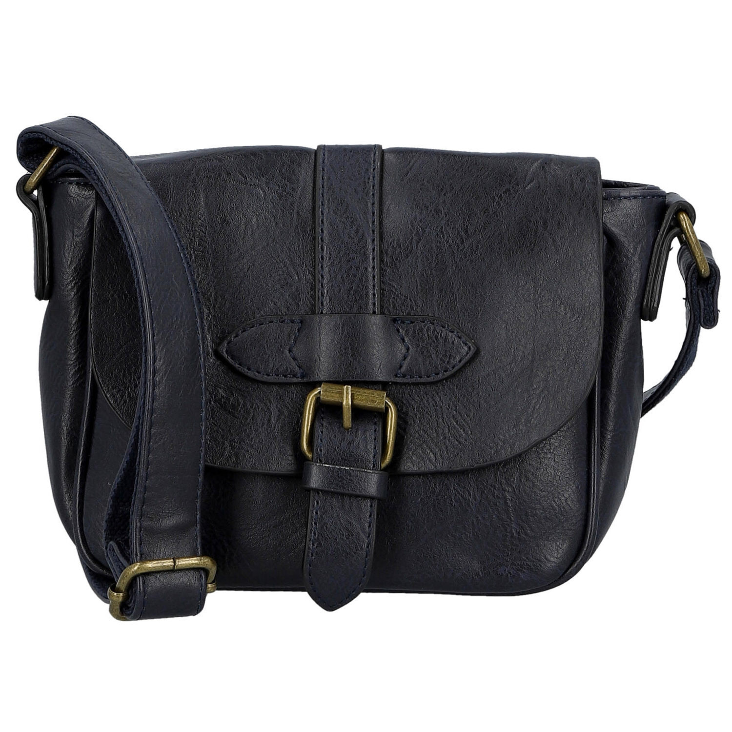 Trendy dámská koženková crossbody kabelka Divina, tmavě modrá