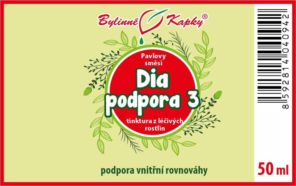 DIA - podpora 3 - tinktura | Pavlovy bylinné kapky 50 ml