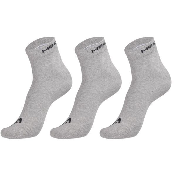 Head QUARTER 3P UNISEX Unisex ponožky, šedá, velikost 39-42