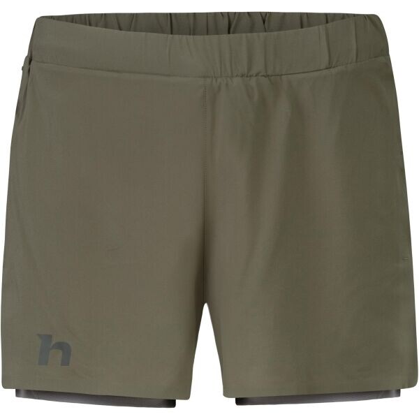 Hannah ASH SHORTS Pánské běžecké šortky, khaki, velikost