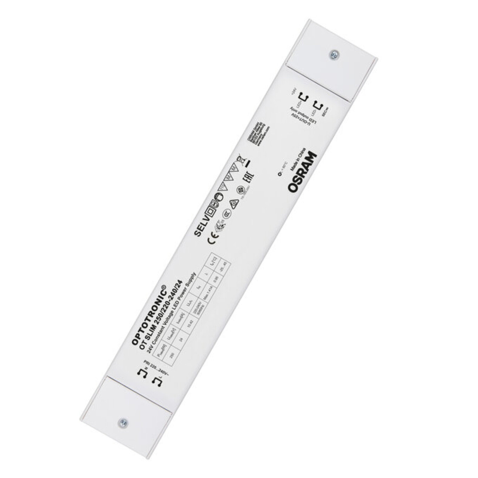 LEDVANCE napáječ OT SLIM 250 250 W 220-240 V 24 V DC