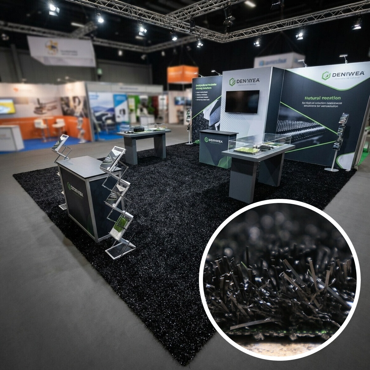 AKCE: 400x485 cm Umělá tráva PartyGrass Black, černá, exteriér, Europe Grass
