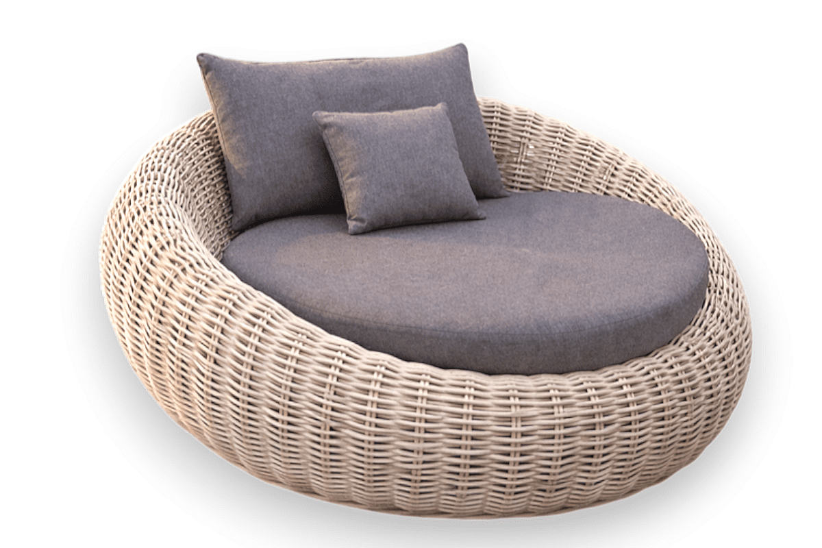 DEOKORK Zahradní ratanový papasan LUNGO