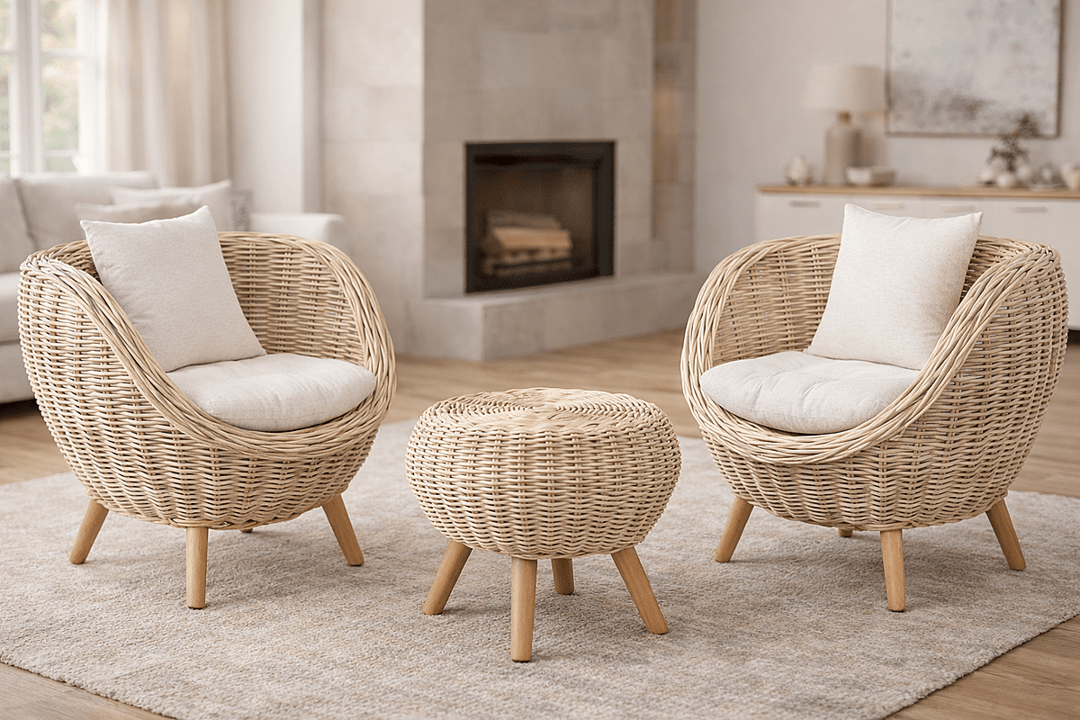 DEOKORK Zahradní ratanová sestava PENIDA