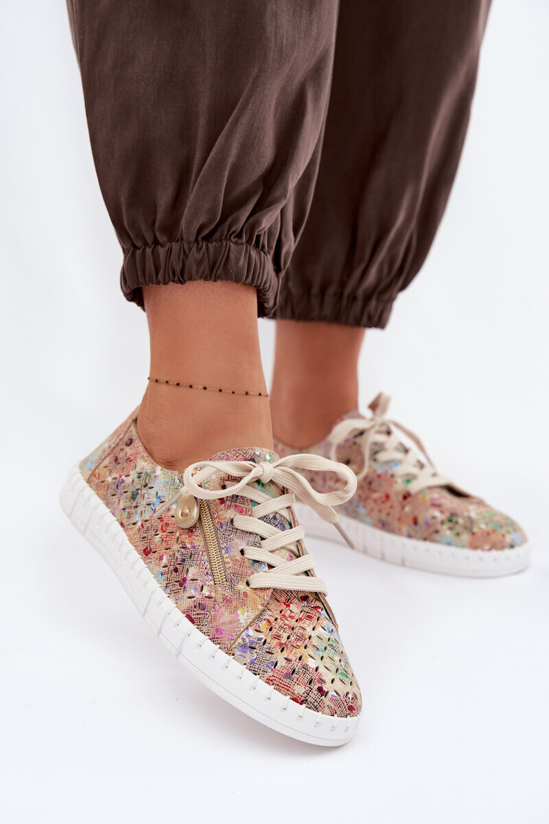 EVENTO Dámské semišové mokasíny Multicolor Kamelia