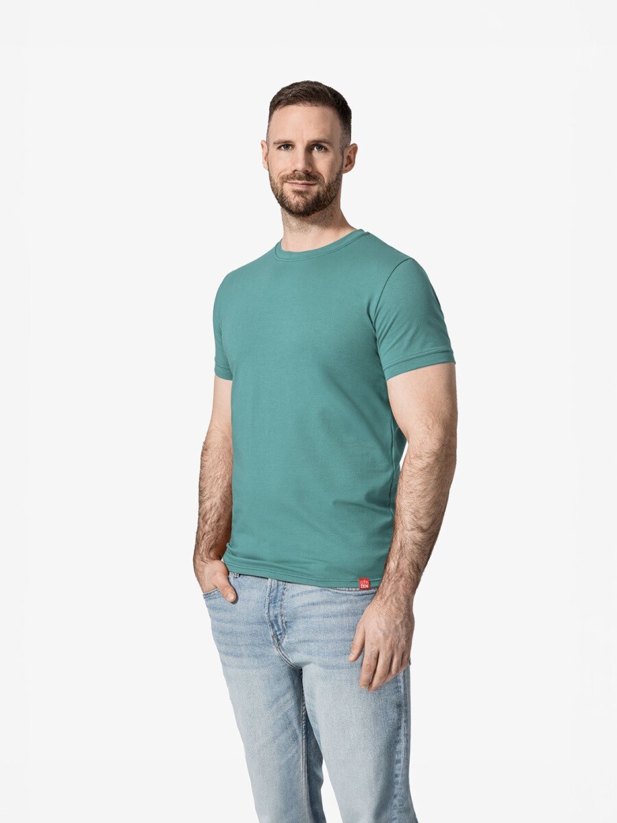 Pánské tričko slim fit cityzen davos minerálně modrá l