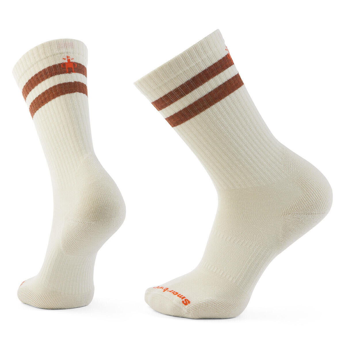 SMARTWOOL Everyday Athletic Striped Crew Socks, Natural velikost: 42-45 (L)
