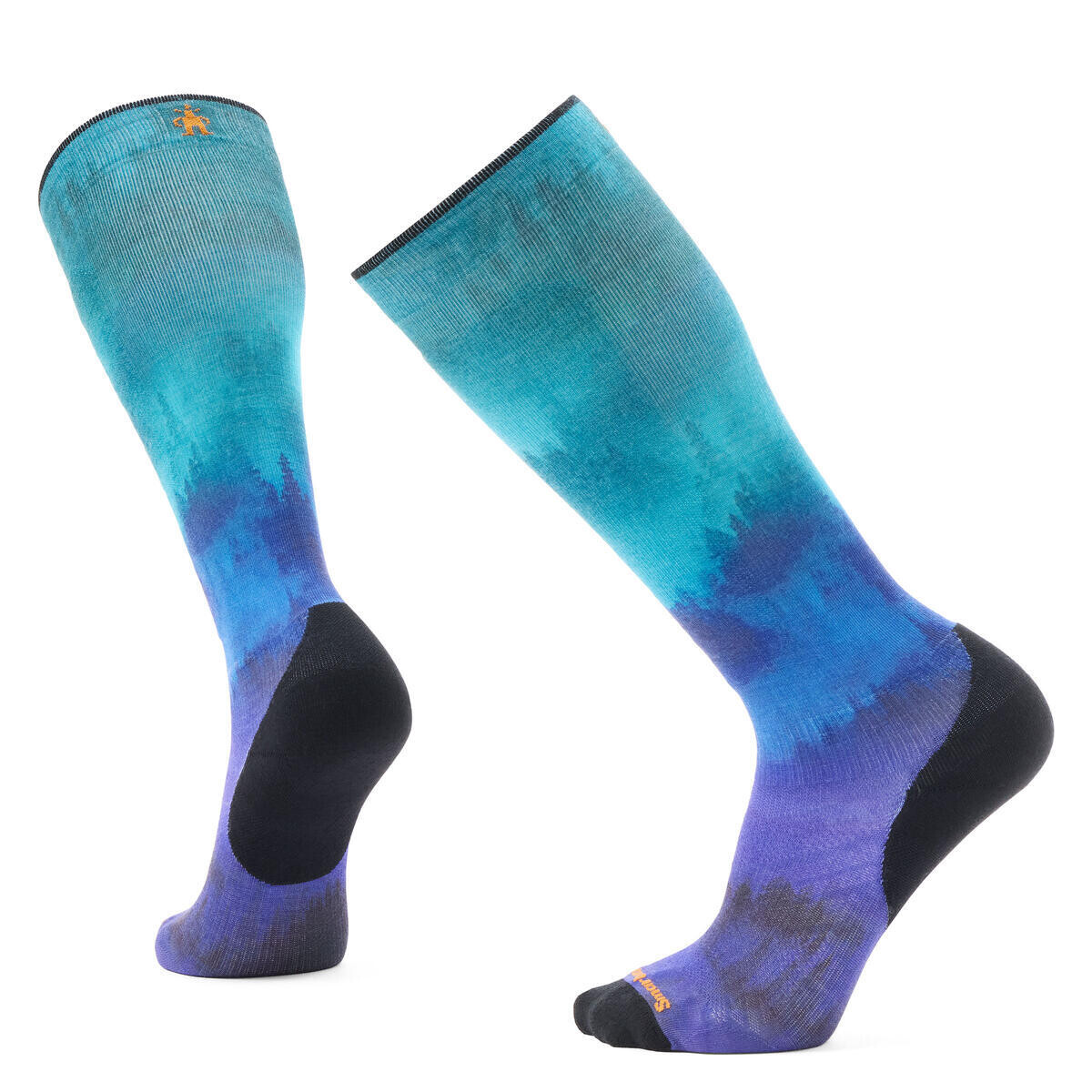 SMARTWOOL Ski Targeted Cushion Compression Print O, Black velikost: 42-45 (L)