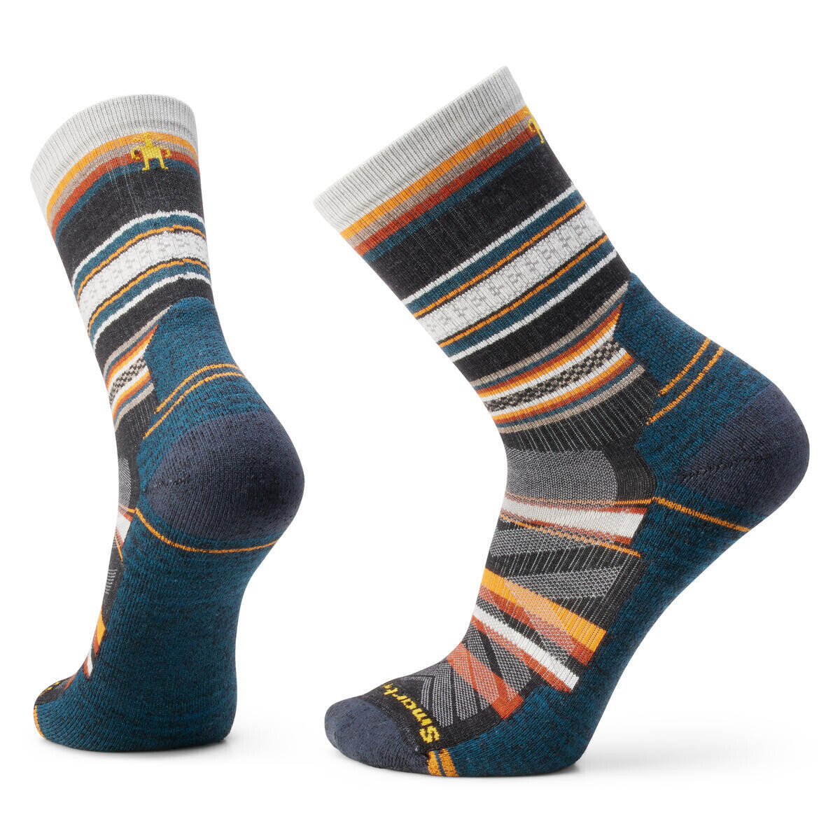 SMARTWOOL Hike Light Cushion Panorama Crew Socks, Charcoal velikost: 46-49 (XL)