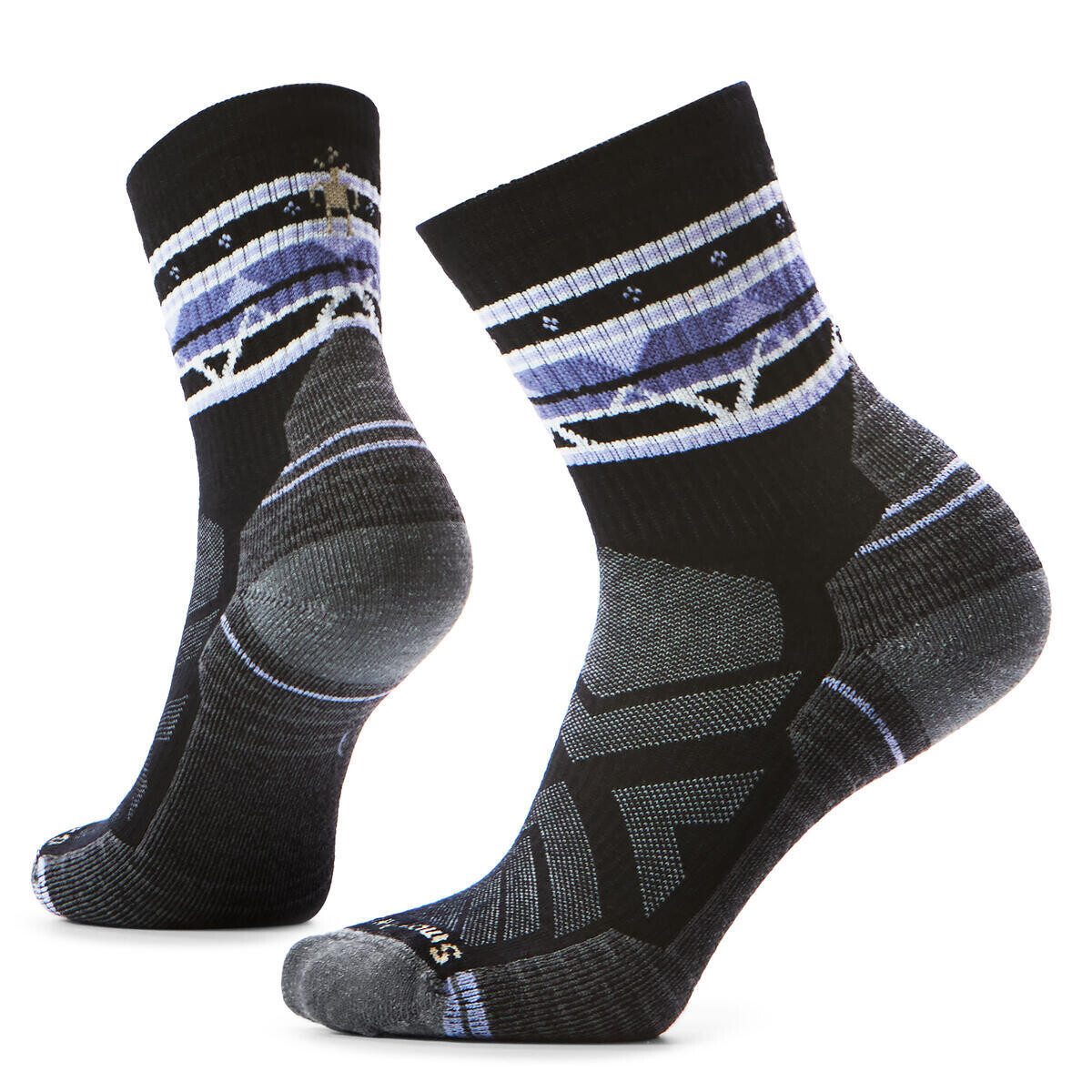 SMARTWOOL Women's Hike Light Cushion Zig Zag Valle, Black velikost: 42-45 (L)