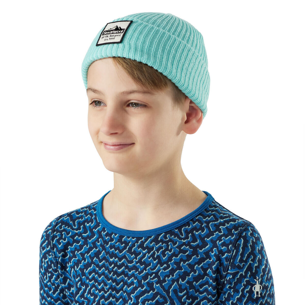SMARTWOOL Kids SMARTWOOL Patch Beanie, Pacific Blue velikost: LXL