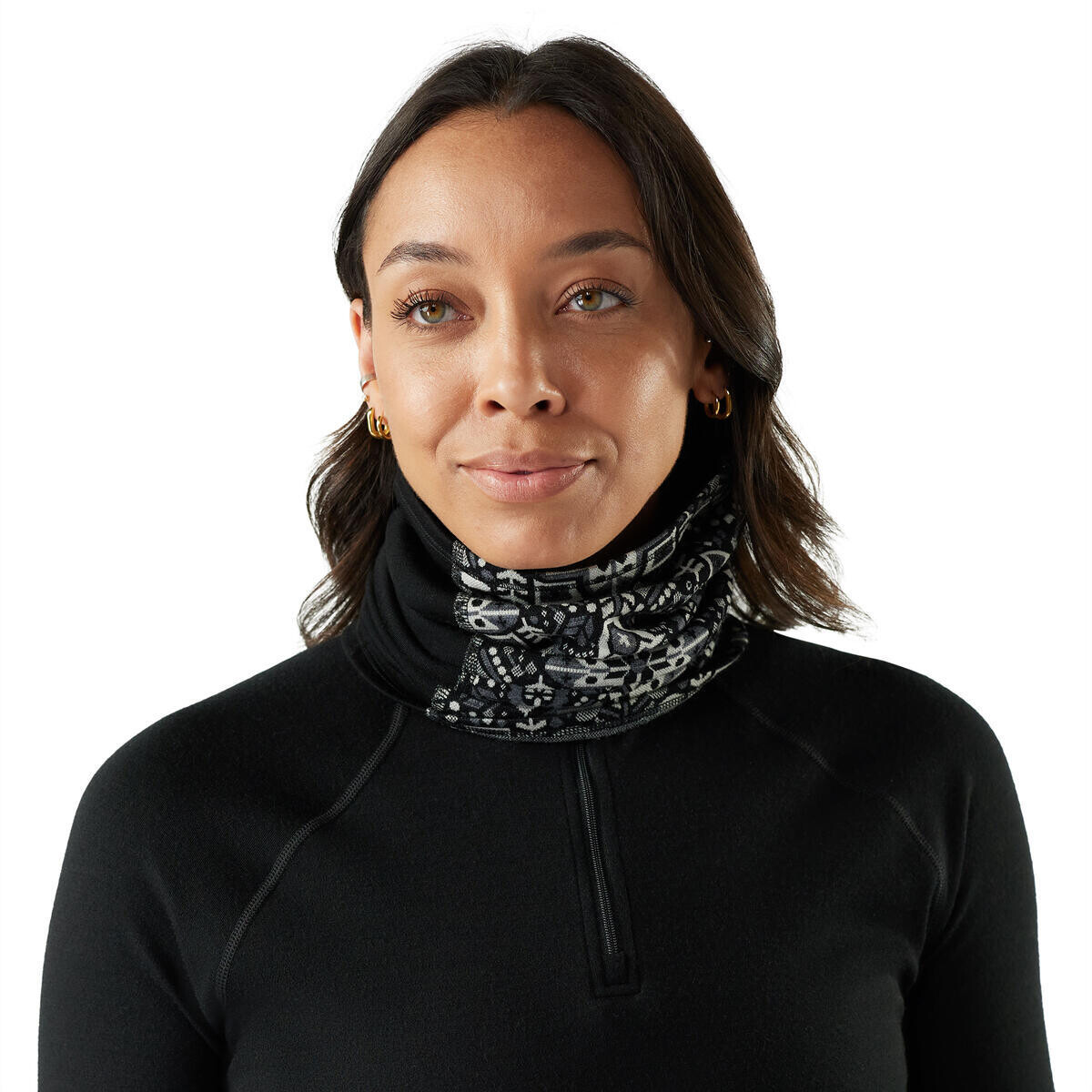 SMARTWOOL Thermal Merino Colorblock Neck Gaiter, Black Deco Floral velikost: OS (UNI)
