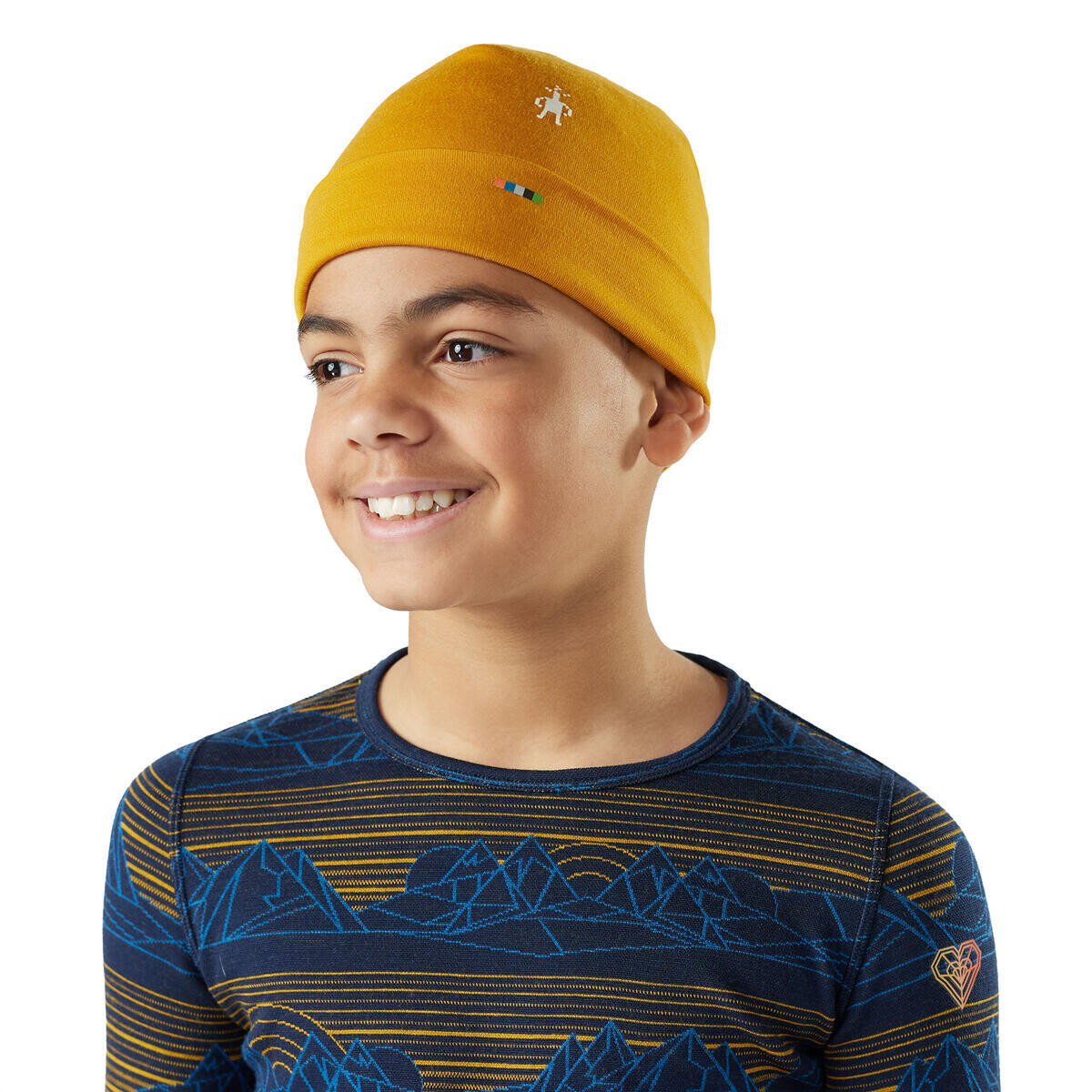 SMARTWOOL Kids Thermal Merino Reversible Cuffed B, Autumn Sun velikost: LXL