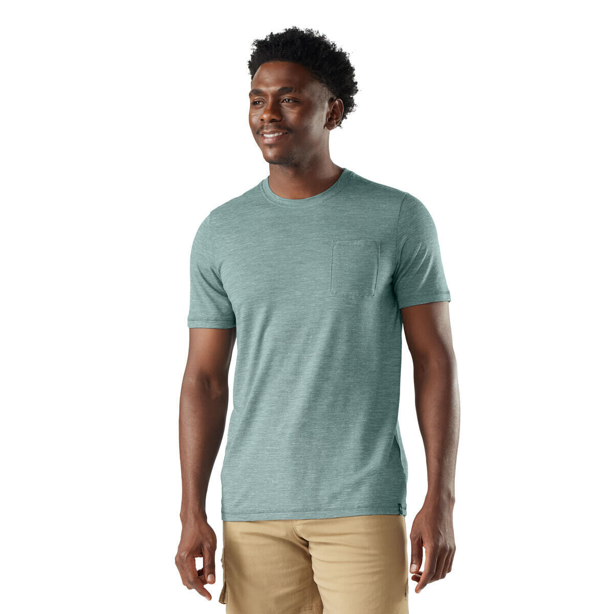 SMARTWOOL Men's Merino Hemp Blend Short Sleeve Poc, Dusty Teal Heather velikost: L