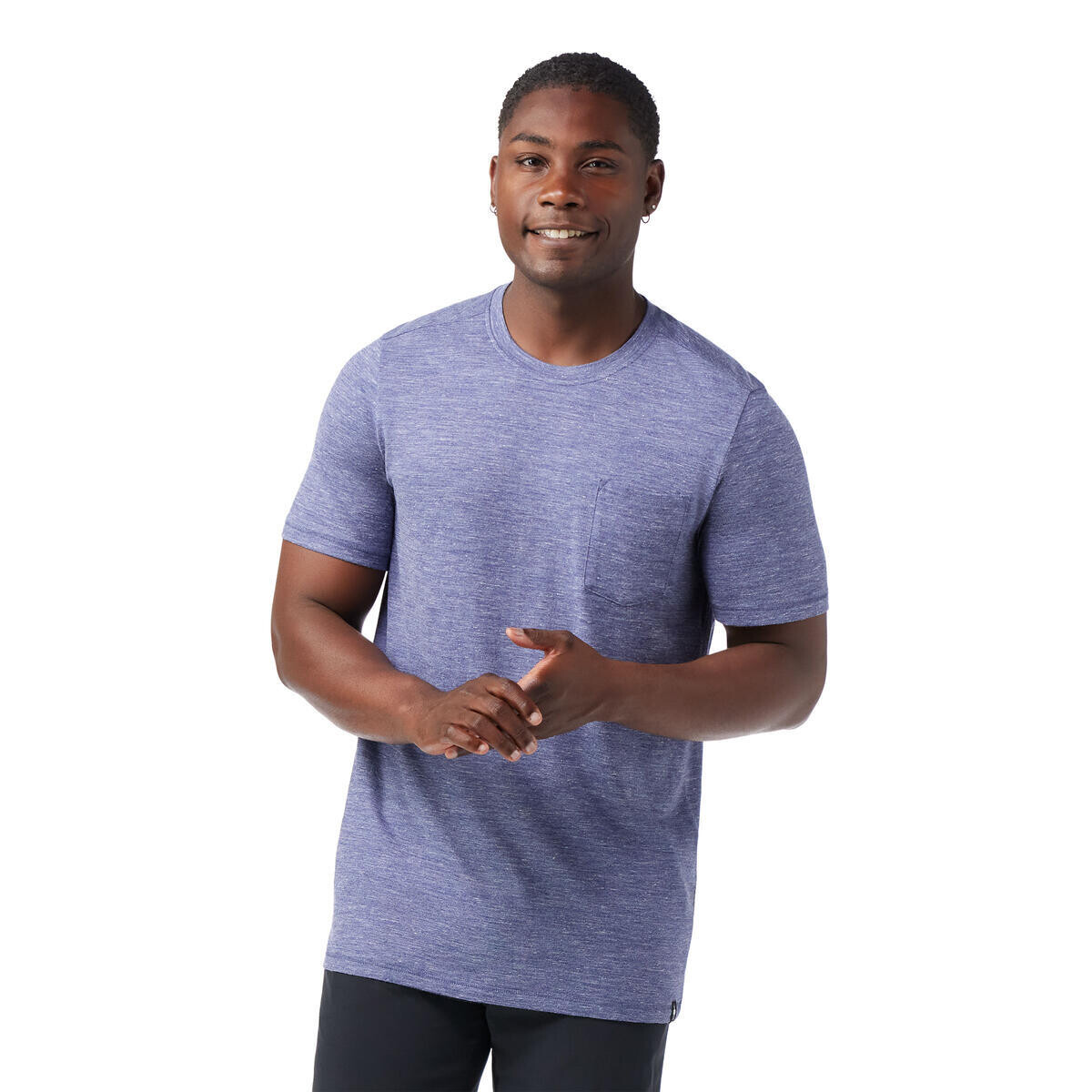 SMARTWOOL Men's Merino Hemp Blend Short Sleeve Poc, Nightfall Blue Heather velikost: L