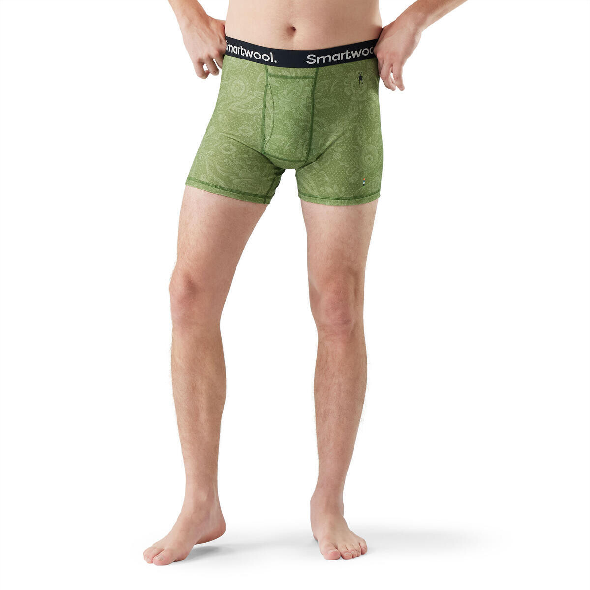 SMARTWOOL Men's Merino Print Boxer Brief Boxed, Fern Rustic Floral velikost: L