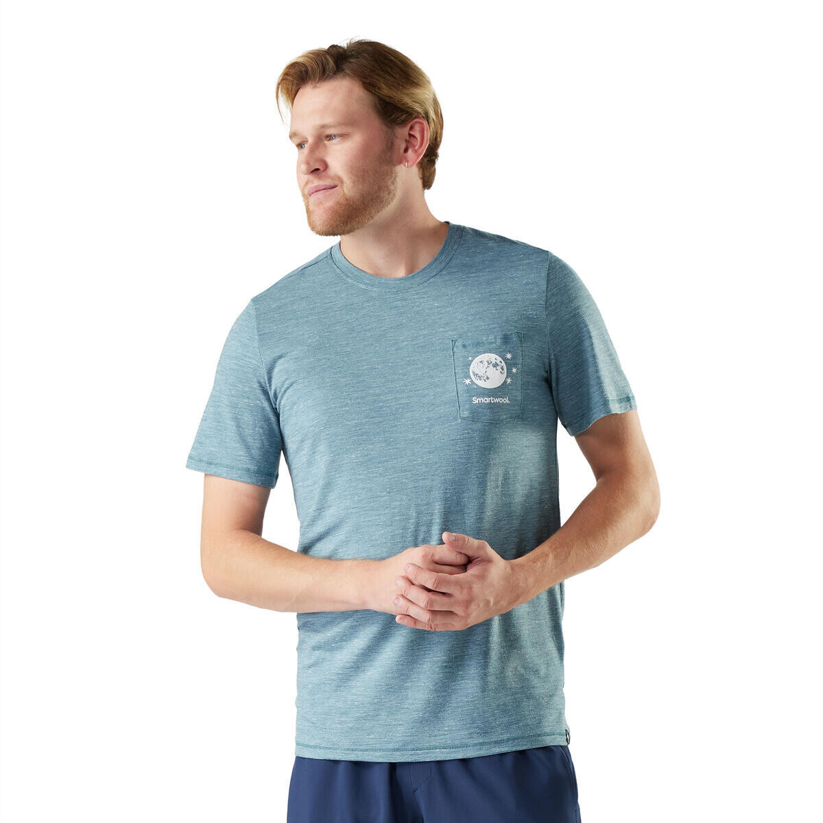 SMARTWOOL Men's Merino Hemp Blend Peak Pints Short, Dusty Teal velikost: L