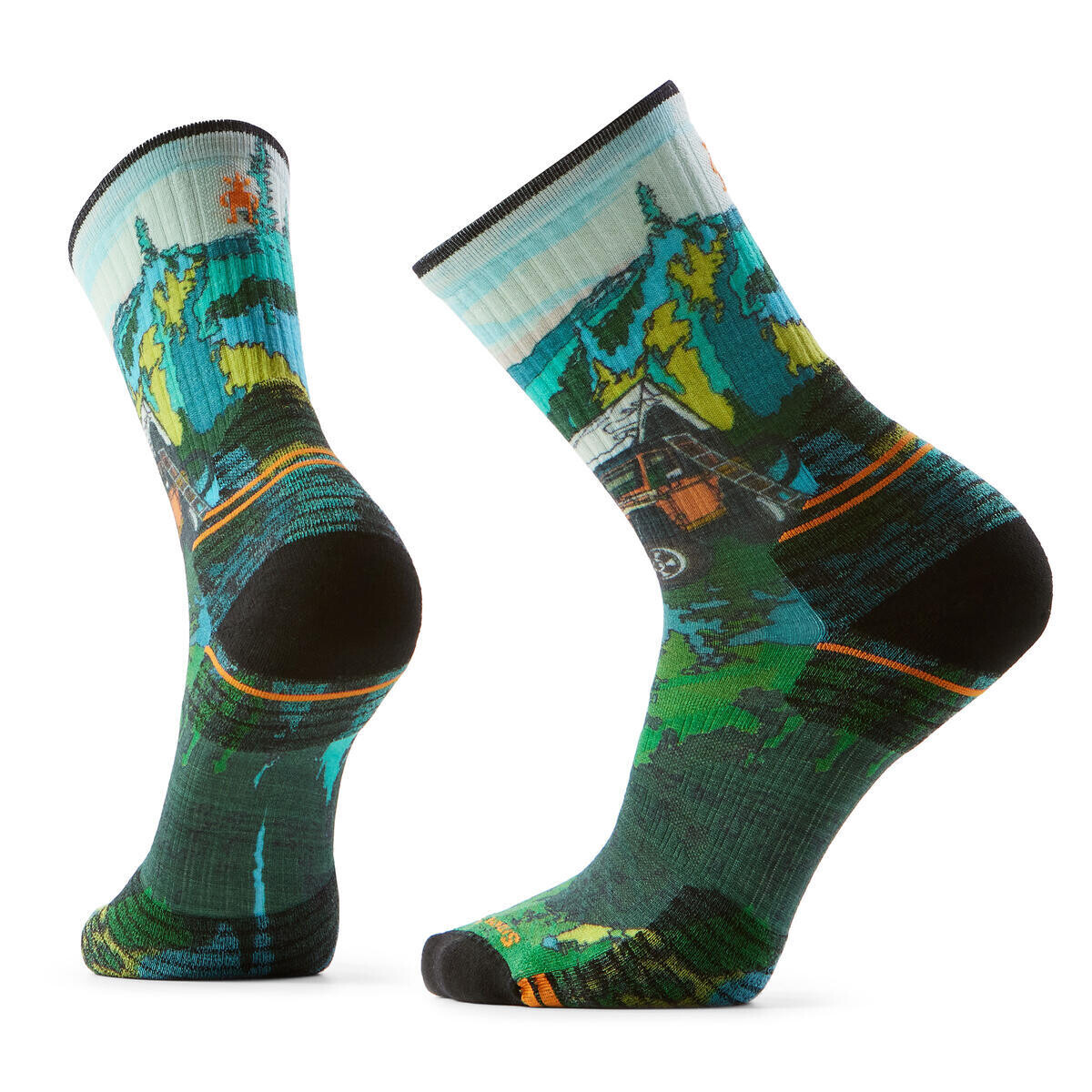 SMARTWOOL Hike Targeted Cushion Trail Trekker Prin, Winter Moss velikost: L