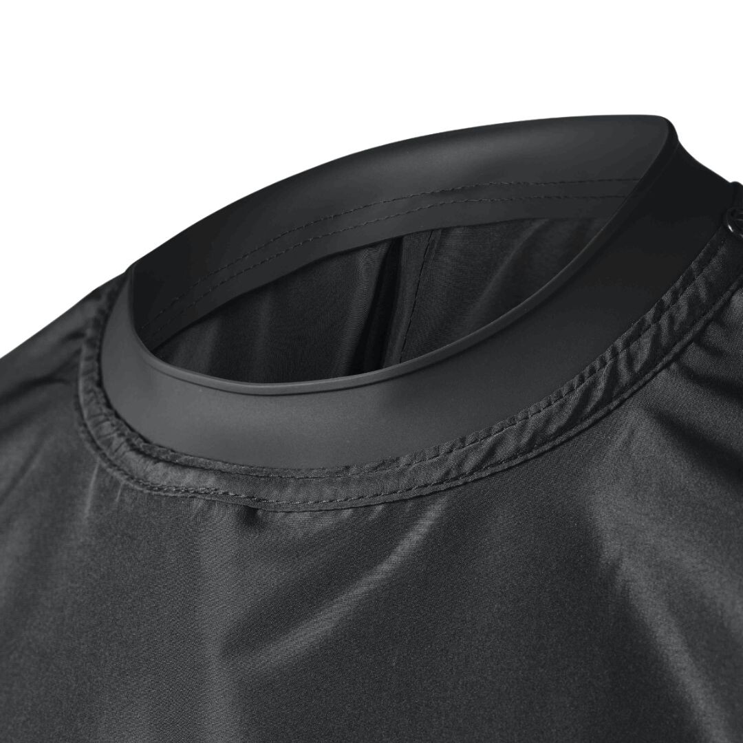 BraveHead Cutting Cape w./ Silicone Neck - pláštěnka na stříhání se silikonovým límcem, na cvočky 5536 - black- černá