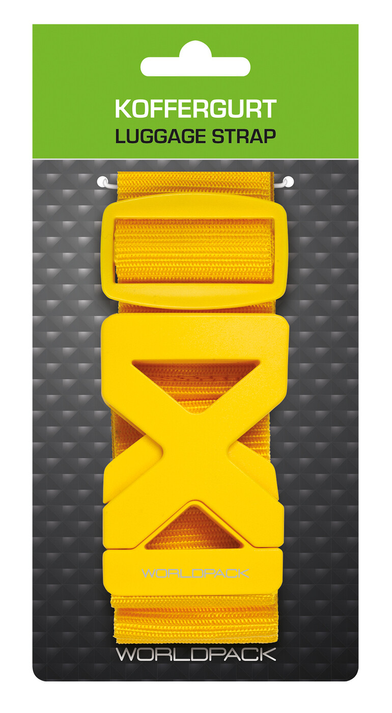 Bezpečnostní popruh na kufr Worldpack - žlutý