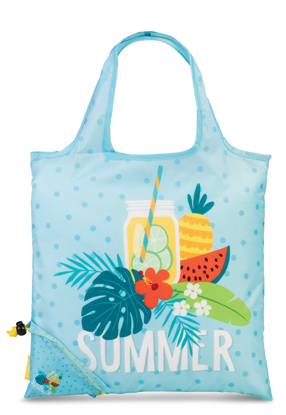 Skládací nákupní taška Punta Summer Vibes 12 L - modrá