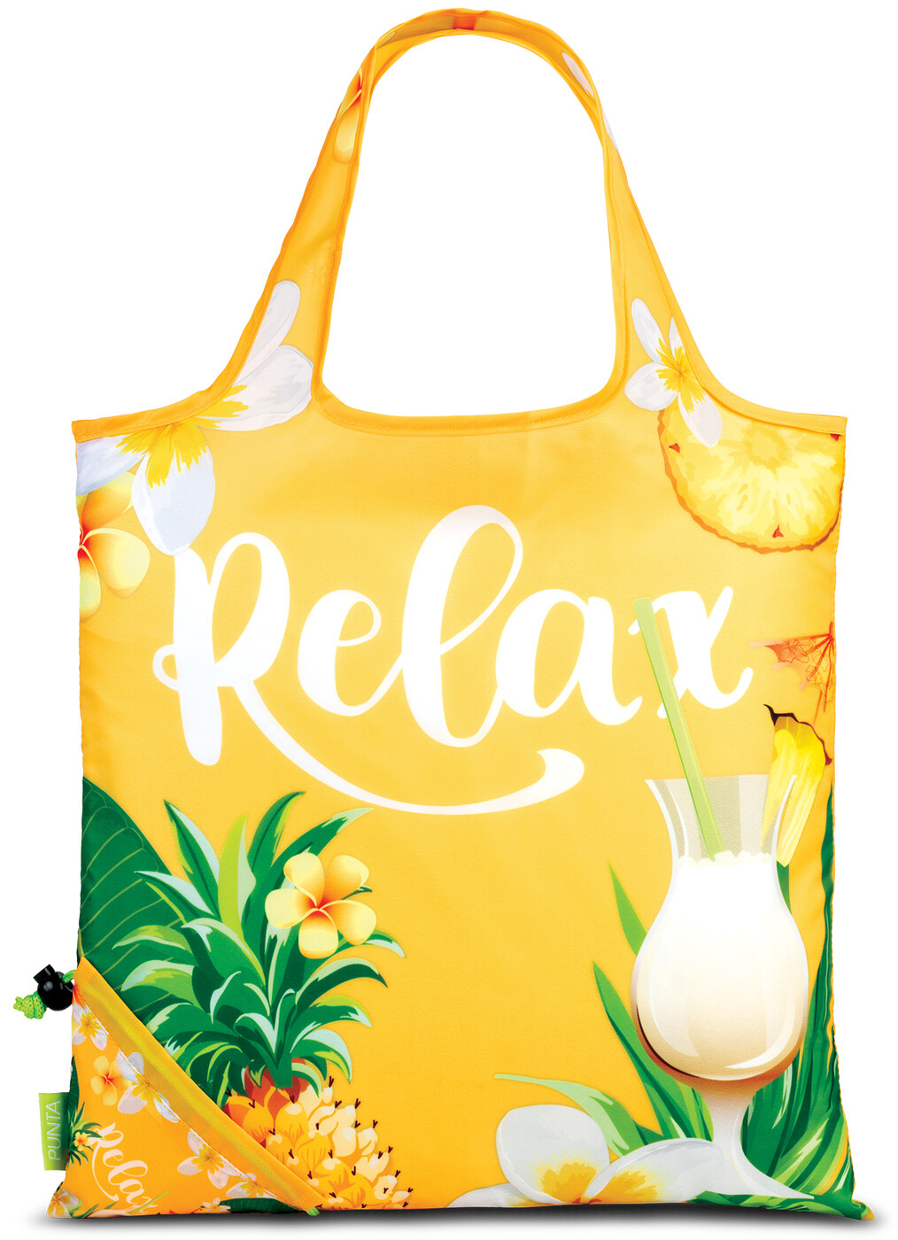 Skládací nákupní taška Punta Summer Vibes 12 L - žlutá