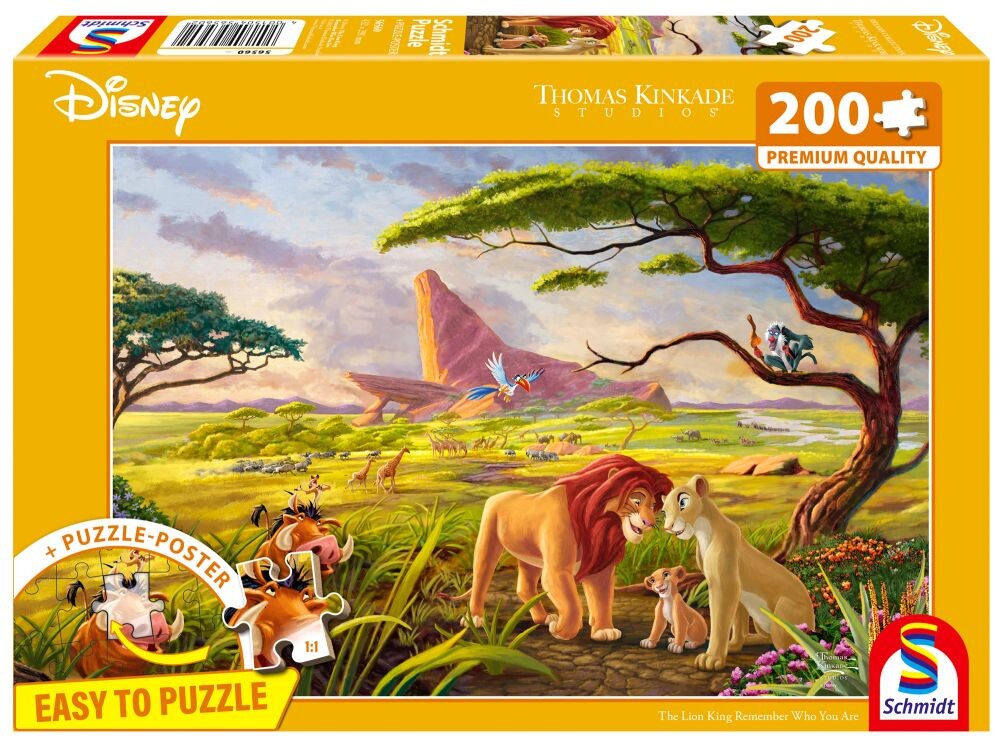 Schmidt Puzzle THOMAS KINKADE Lví král (Disney)  200 dílků