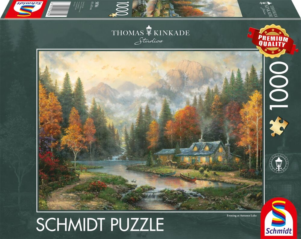 Schmidt puzzle THOMAS KINKADE: Podzimní večer u jezera 1000 dílků