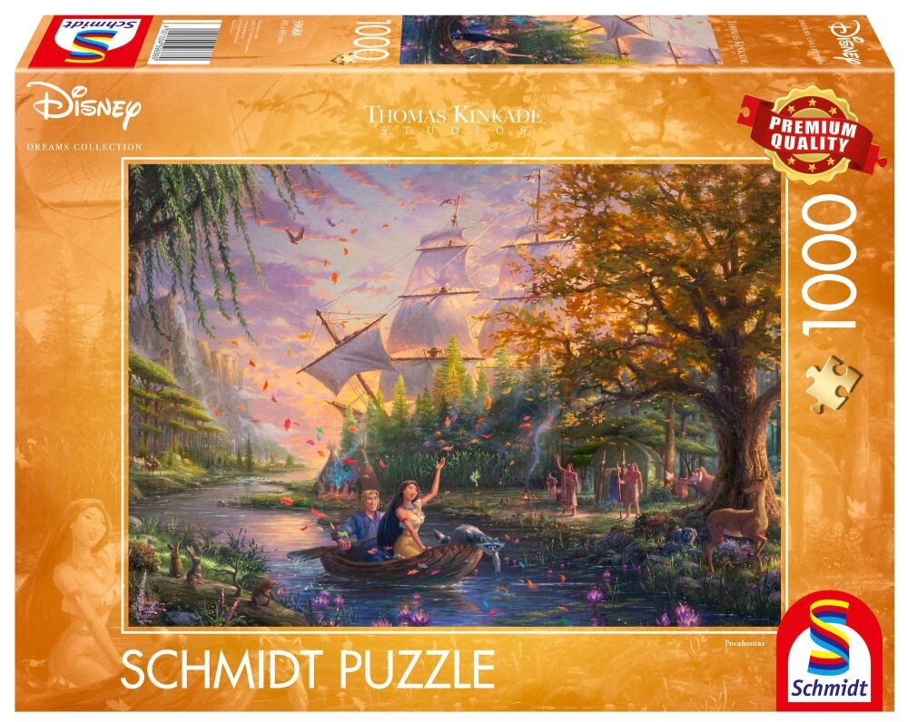 Schmidt Puzzle THOMAS KINKADE Pocahontas (Disney) 1000 dílků