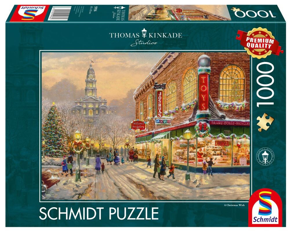 Schmidt Puzzle THOMAS KINKADE Vánoční přání 1000 dílků
