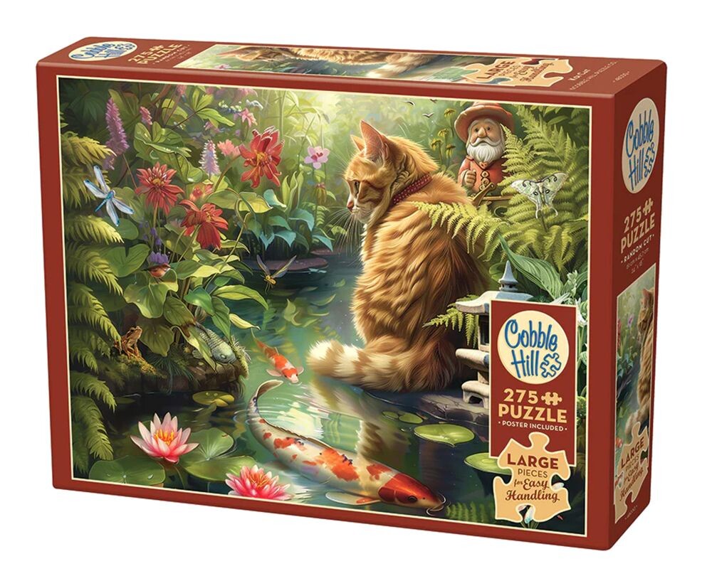 Cobble Hill Puzzle Kočka a Koi kapři XL 275 dílků