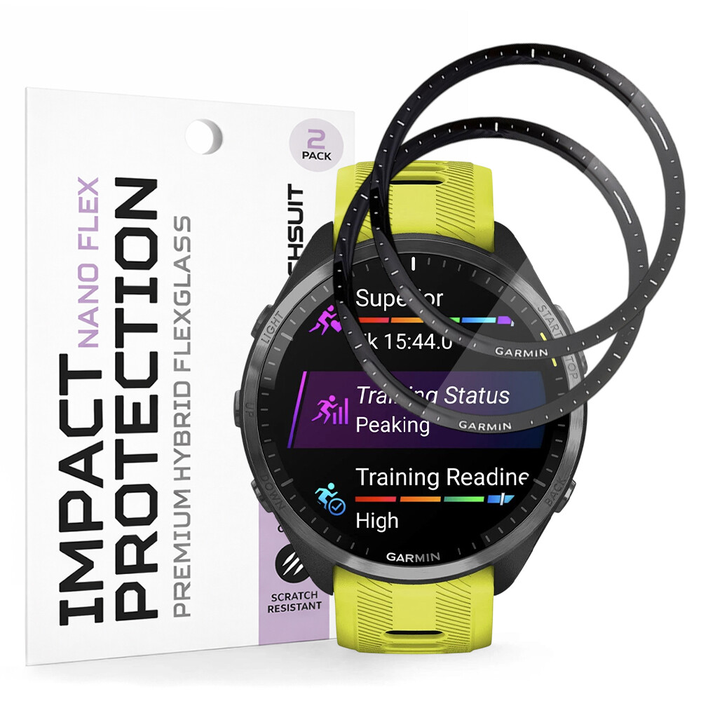 Fólie Techsuit Nano Flex (2 pack) Garmin Forerunner 965 černá
