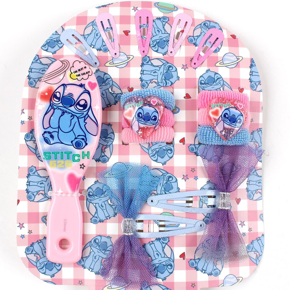 Cerdá Sada vlasových doplňků Stitch v batůžku